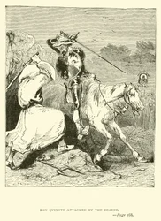 Don Quixote Attacked by the Bearer